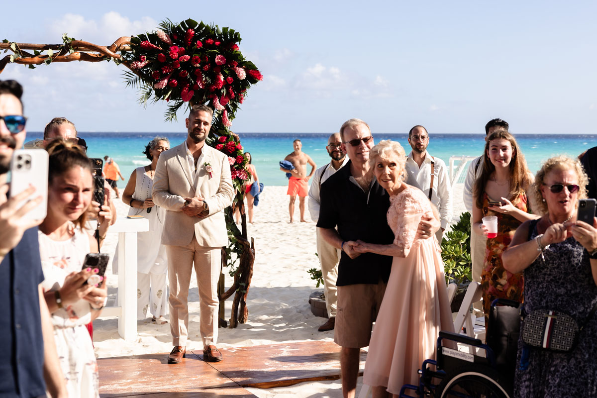 Groom's first look at his bride