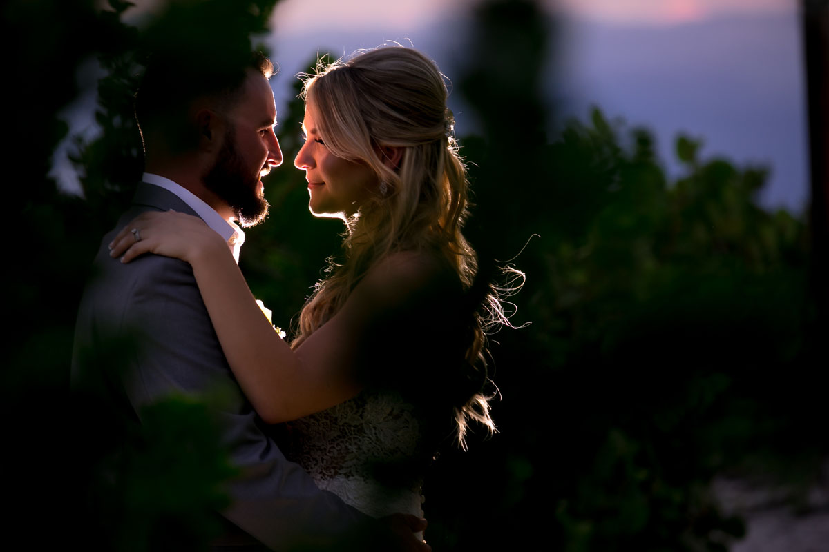 Newlyweds Intimate Moment at Secrets Playa Mujeres