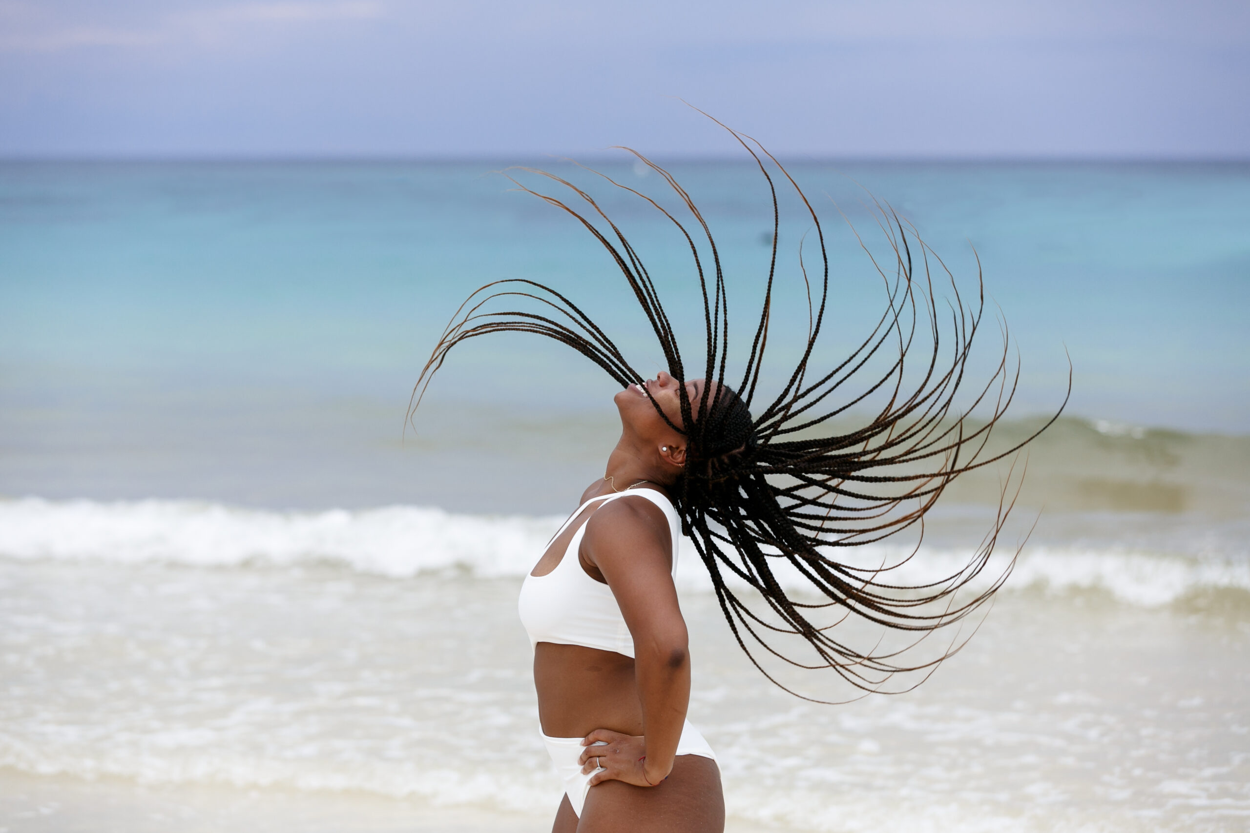 Bride-to-be whips her hair around at her bachelorette bash