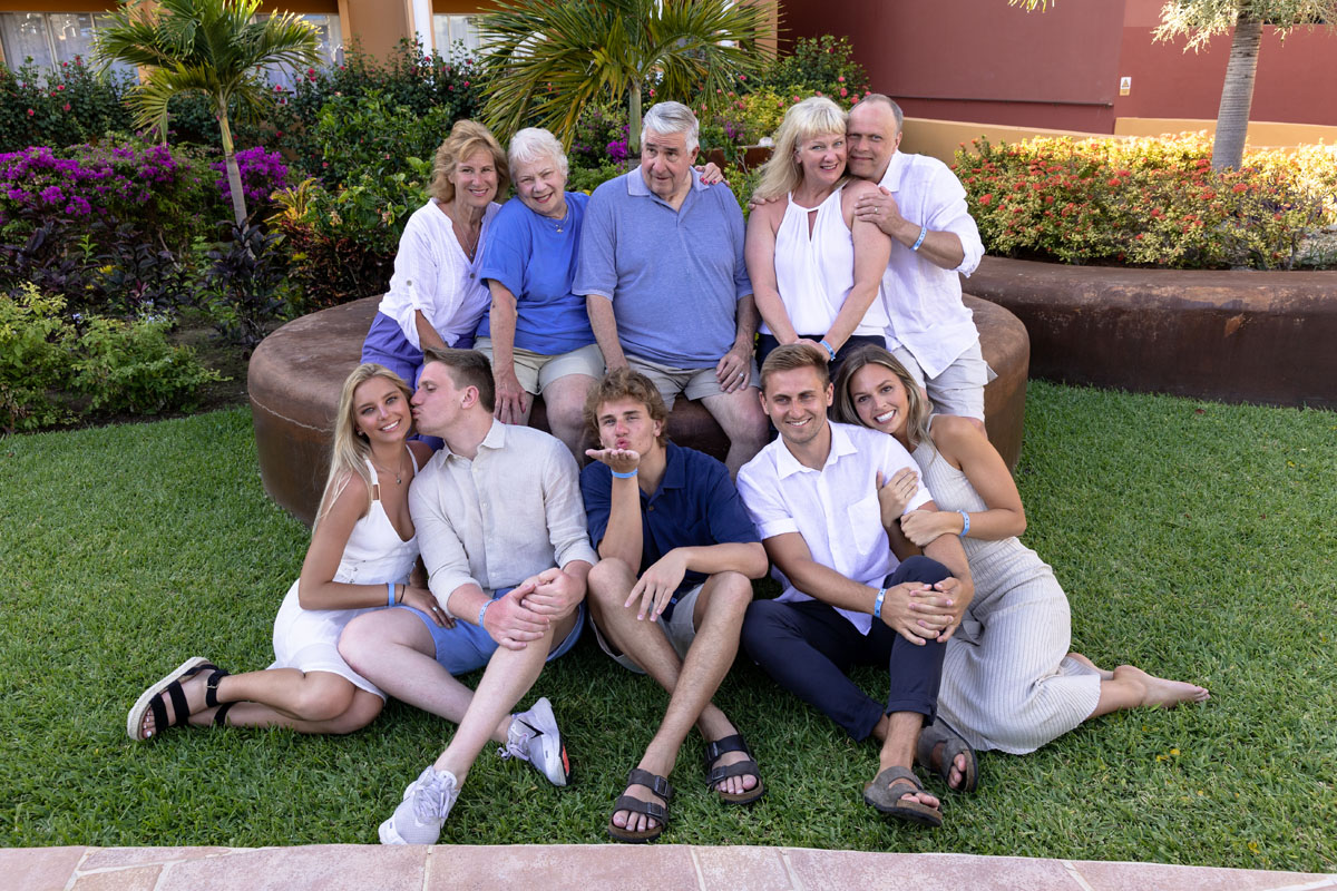 Three generations share the love on the lawn of Royal Haciendas