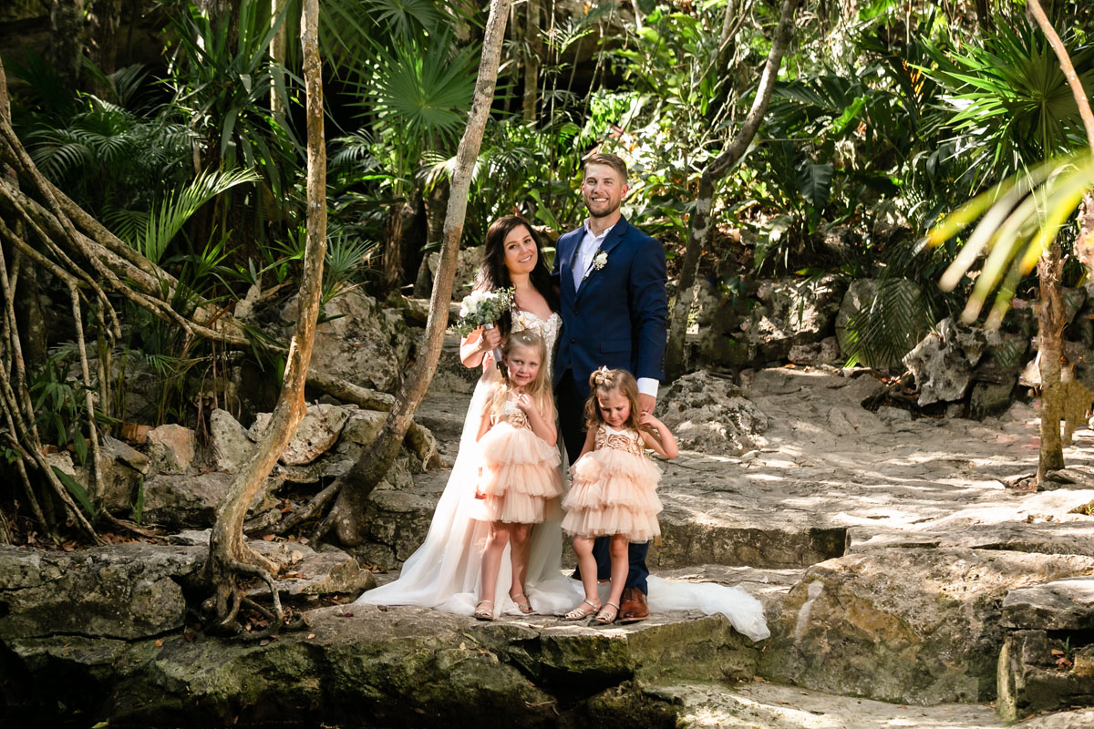 Newlyweds and their daughters make their family official