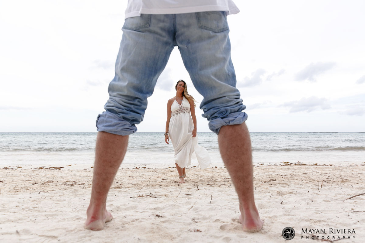 ExpectantParentsPoseOnBeach