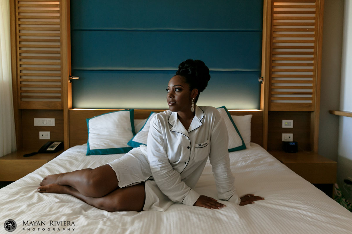 BrideAleahSittingOnBed