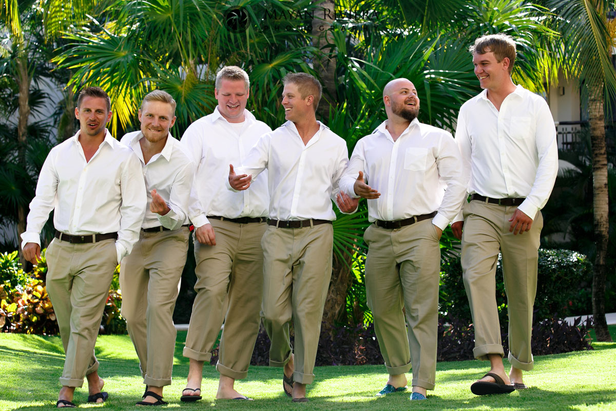 GroomAndGroomsmenWalking