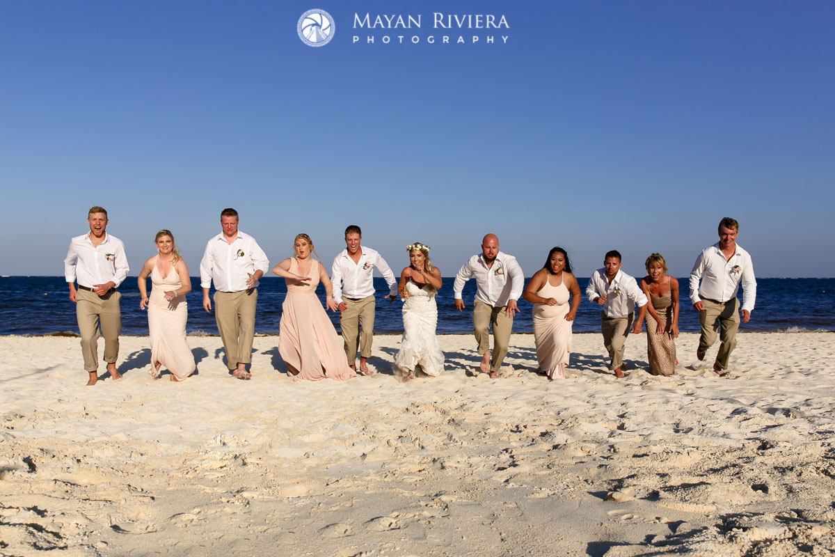 DRCWeddingPartyRunOnBeach
