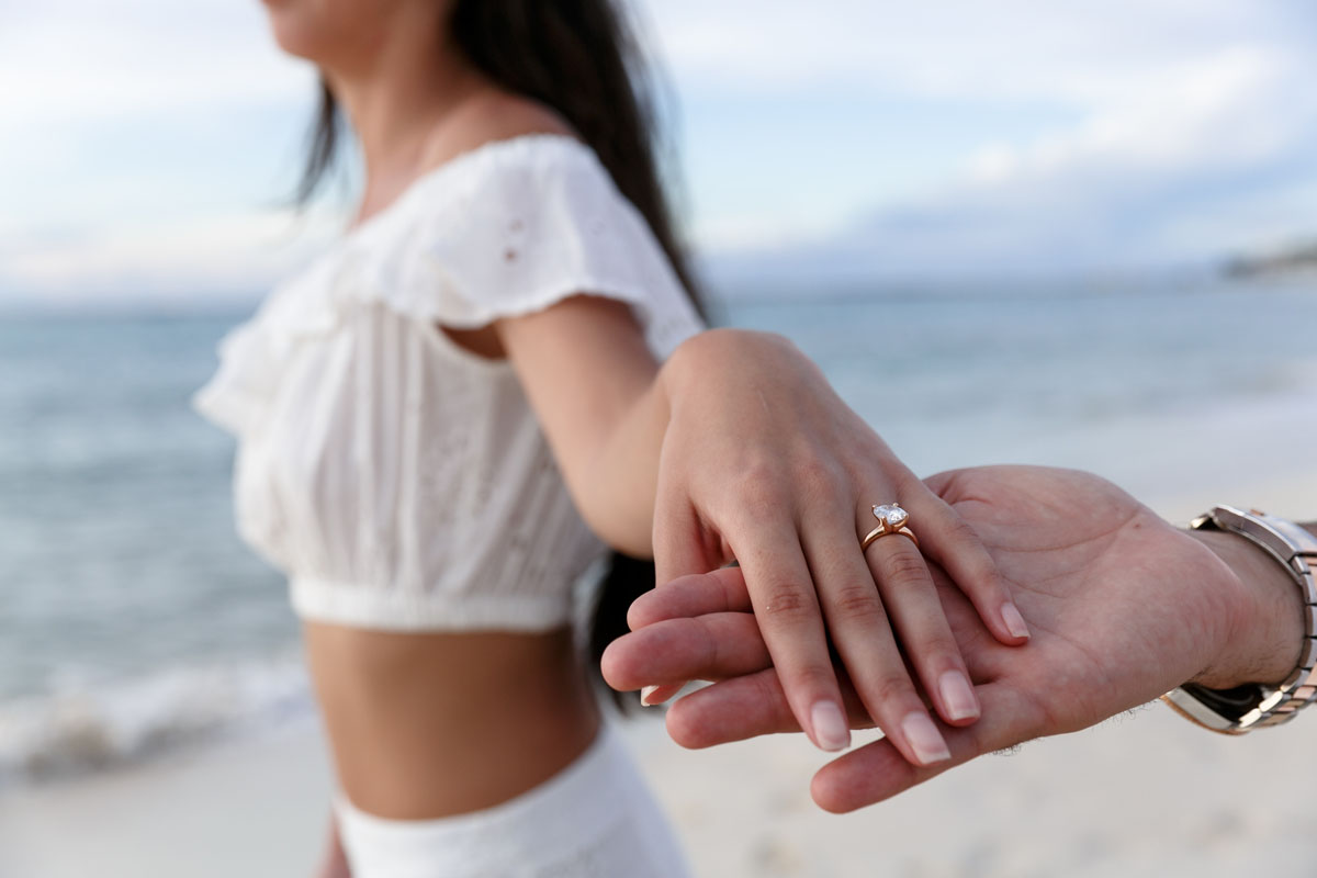 ShowingOffNewEngagementRing