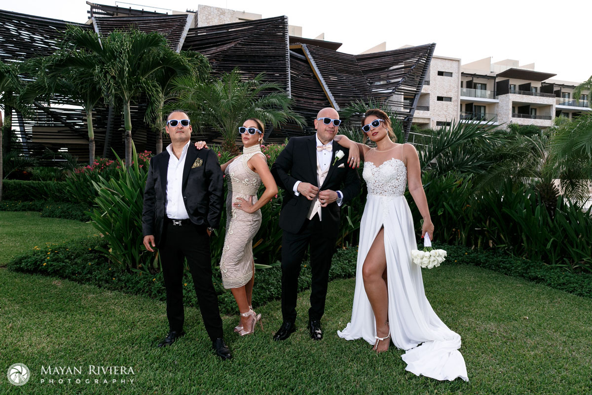 RoyaltonNewlywedsAshleyAndRobiePoseWithGuests