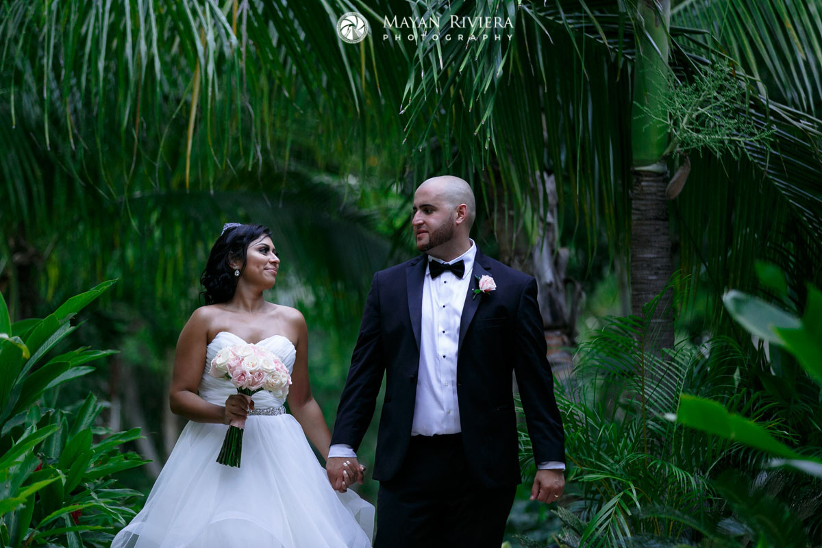 NewlywedsWalkInJungle
