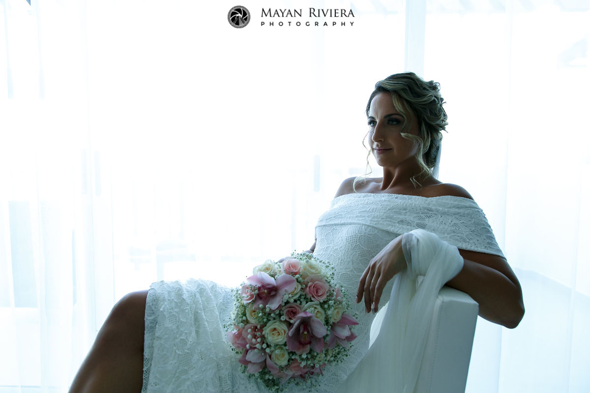 BrideRelaxingWithBouquet