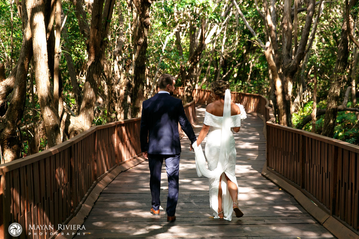 WeddingCoupleStrollsJunglePath