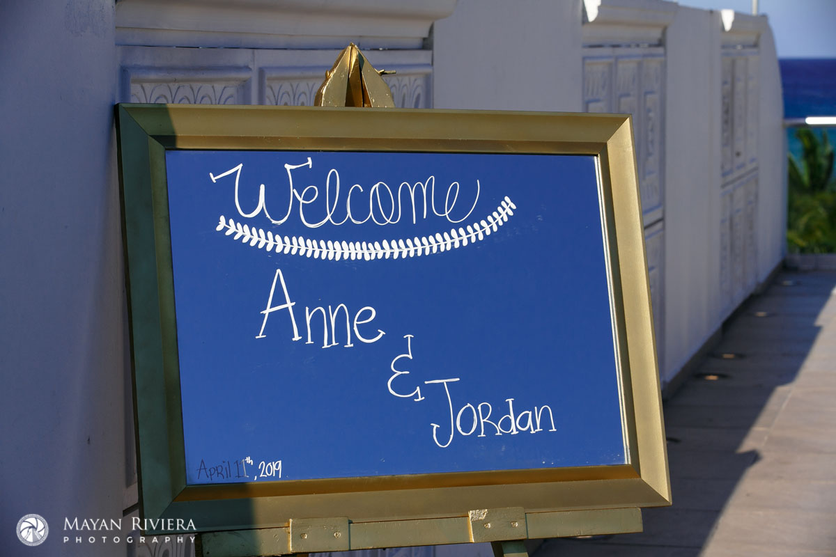 AzulFivesBeachfrontWeddingSign
