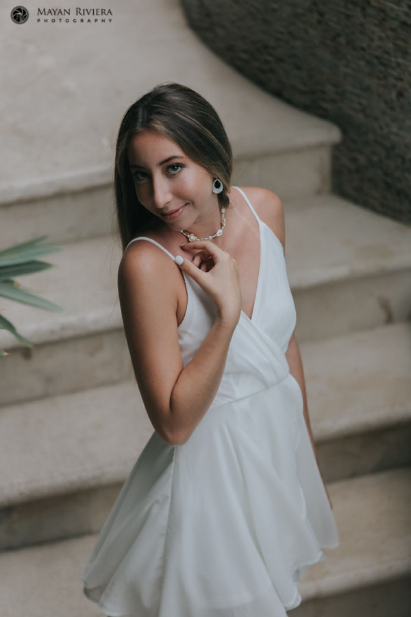 SmilingSisterPosesOnStaircase