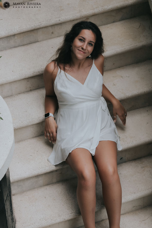 SmilingSisterPosesOnStaircase