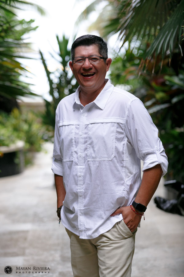 LaughingDadPosesOnPathway