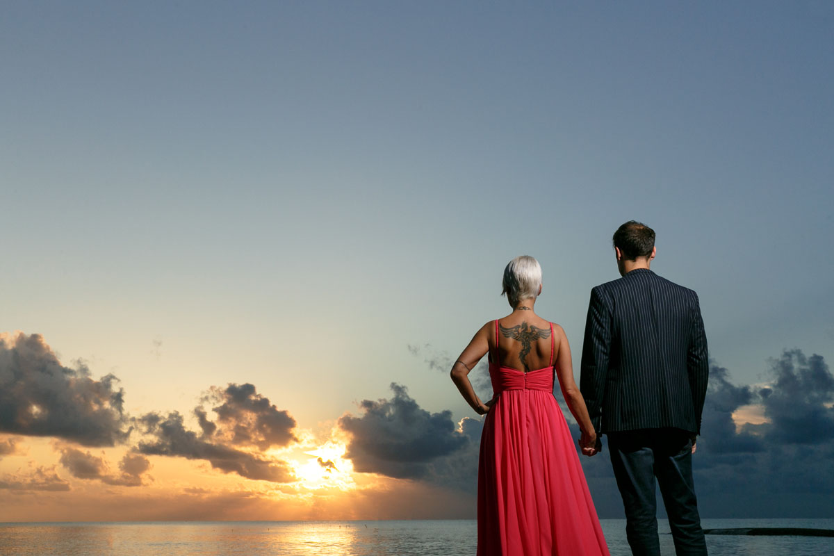 GitaAndAlanWatchSunriseOnBeach