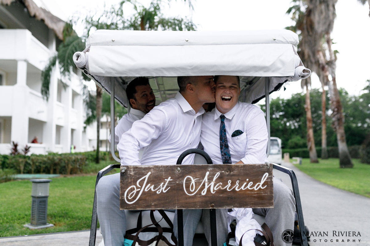 WeddingEntourageHamItUpInGolfCart