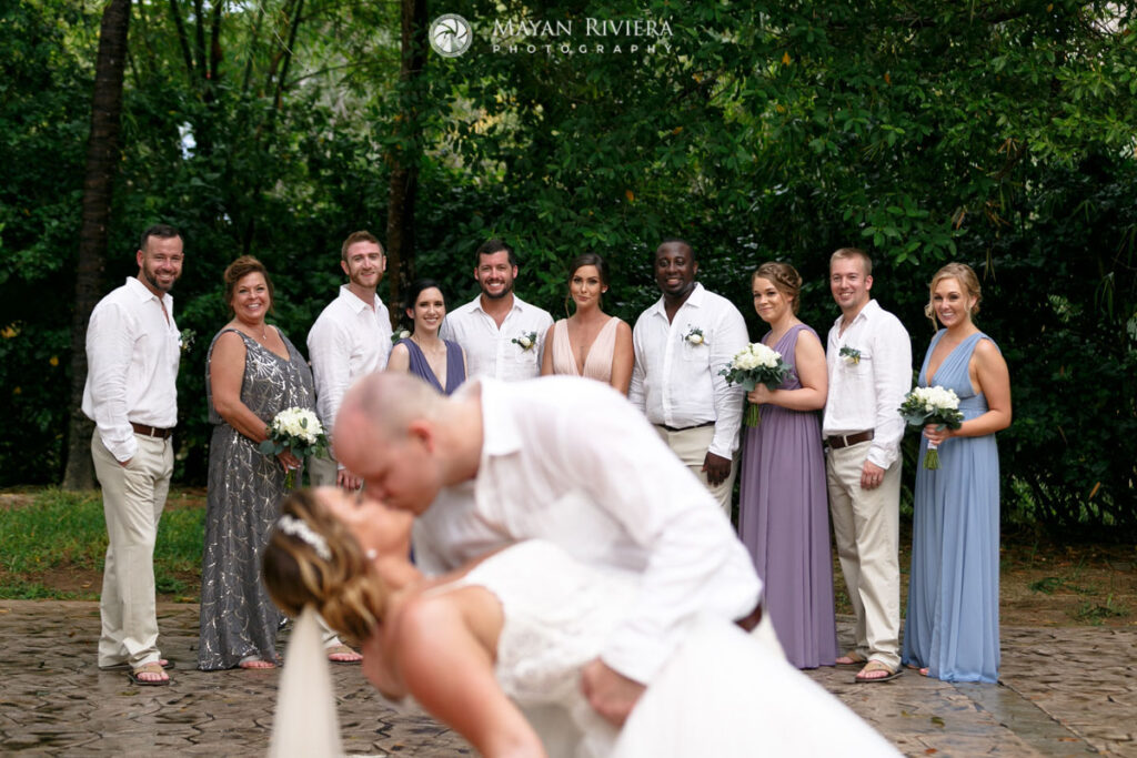 WeddingPartyWatchesNewlywedsDip