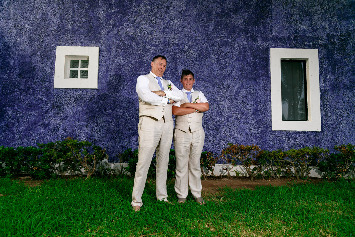 GroomDadPosesWithSon