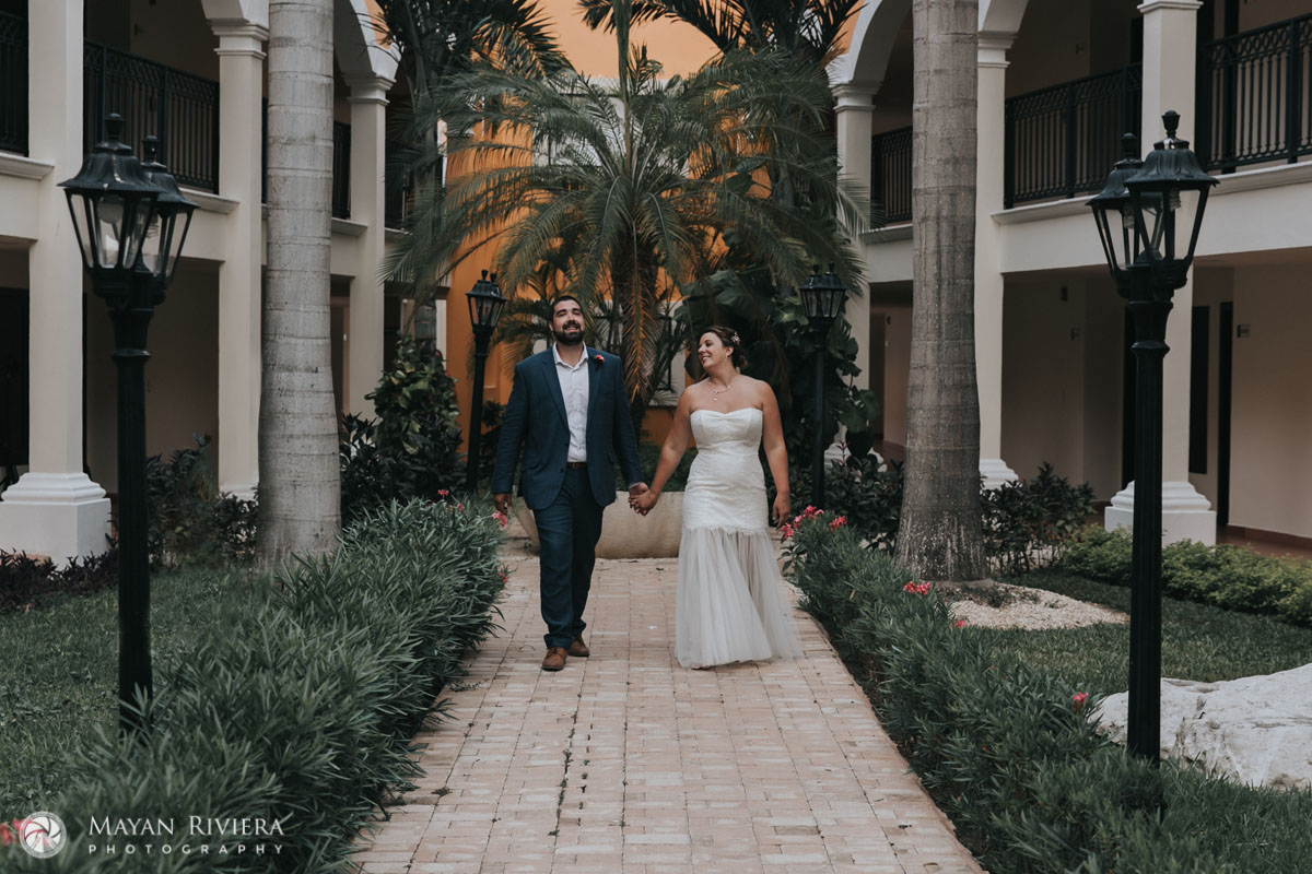 NewlywedsWalkGardenPath