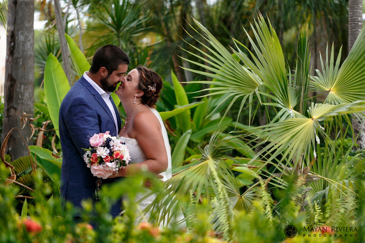 NewlywedsKissInJungle