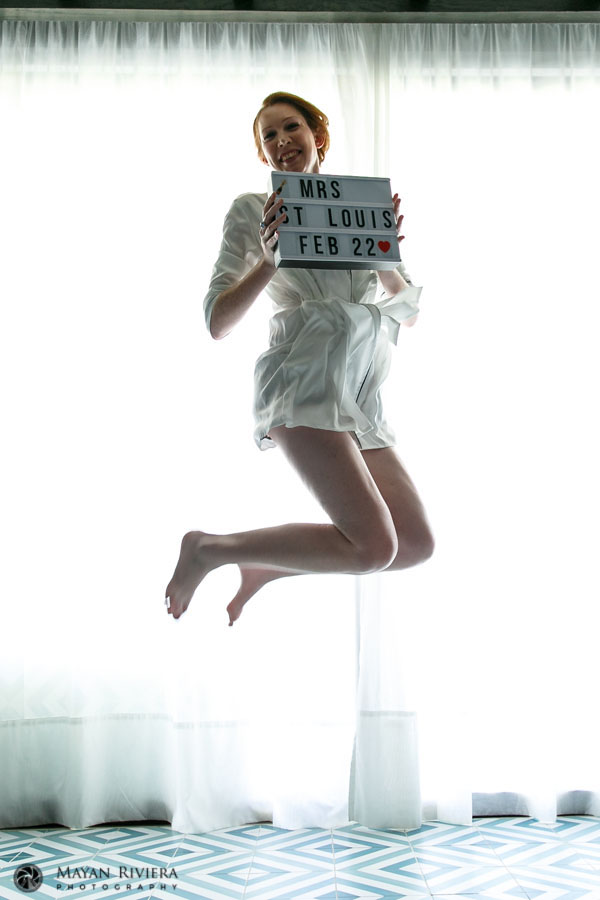 JumpingBrideHoldingNameSign