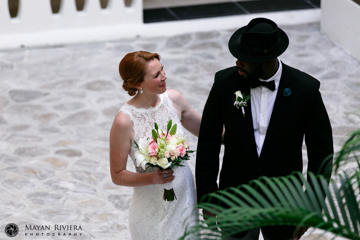 BrideTouchesGroomForFirstLook
