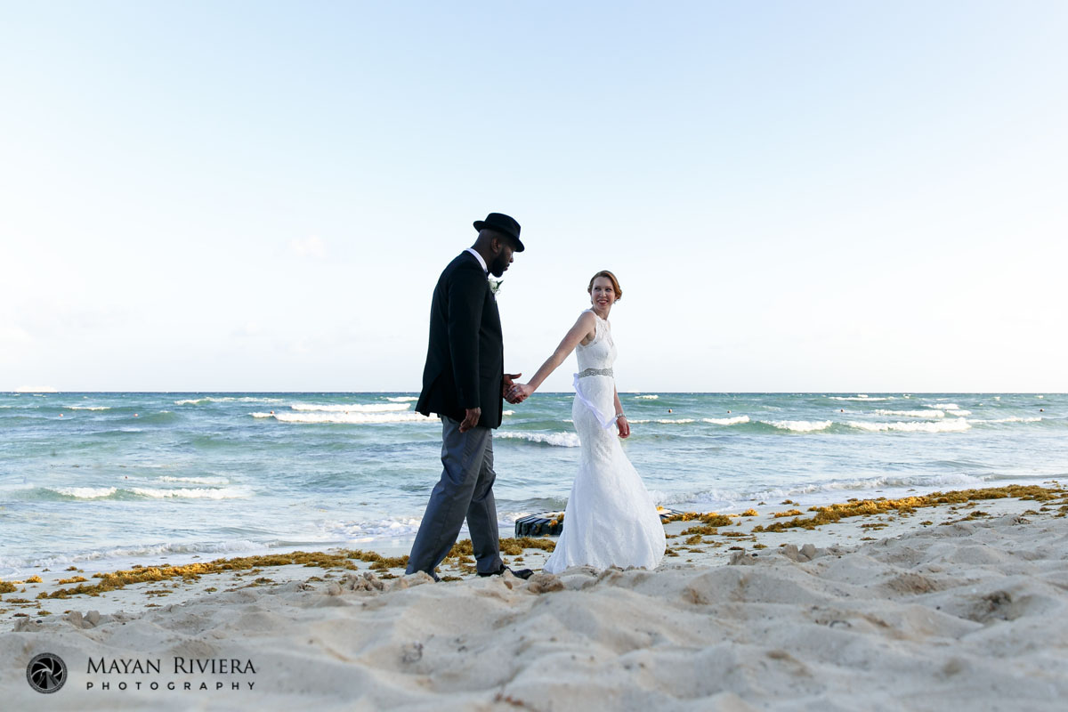 NewlywedsStrollOnBeachwalk