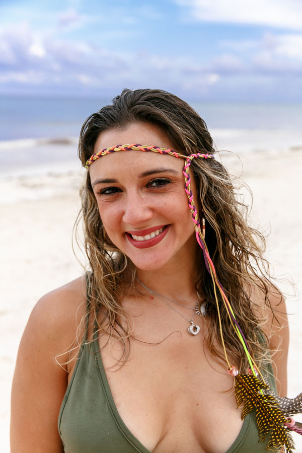 SmilingGirlPosesOnBeach