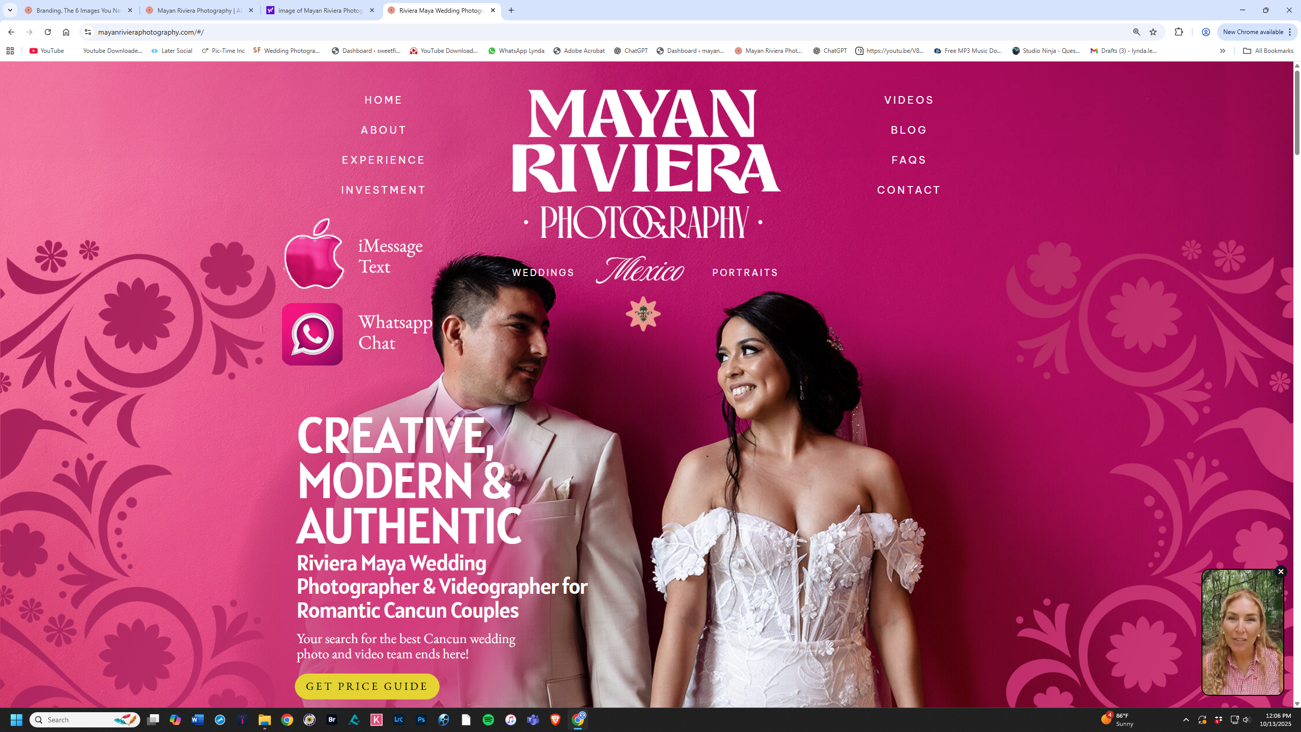 home page of Mayan Riviera Photography website