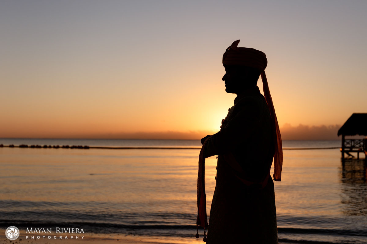 HinduGroomsShilouetteAtSunrise