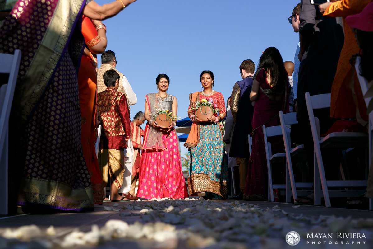 HinduWeddingAttendantsCarryFlowerBaskets