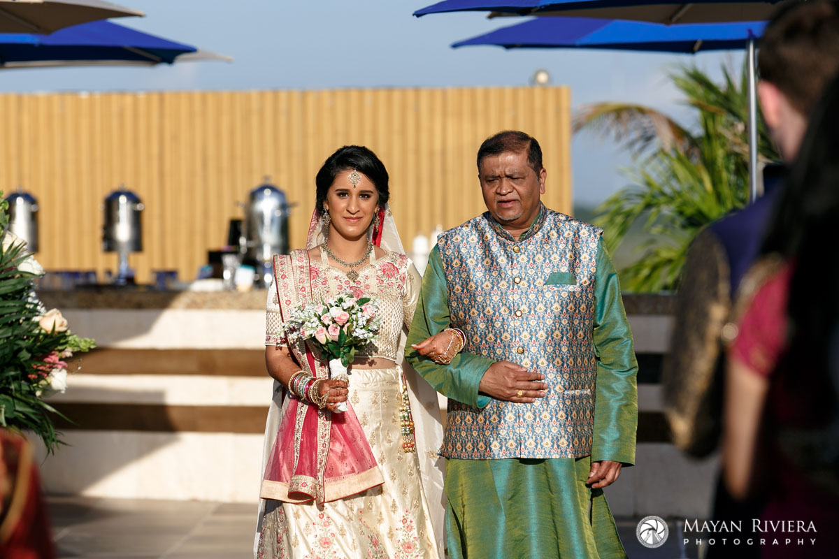HinduBrideWalksInWithDad