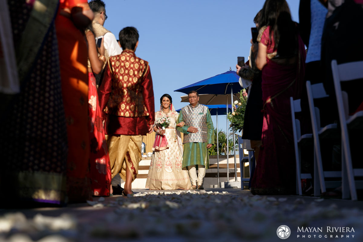 HinduBrideWalksInWithDad