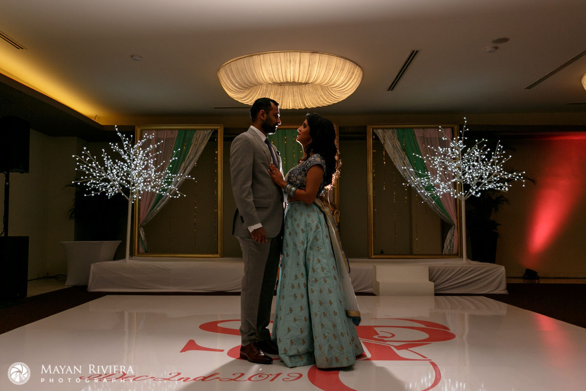 HinduNewlywedsFaceEachOtherOnDanceFloor