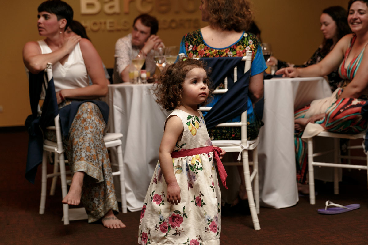 BarceloReceptionKidStandsAlone