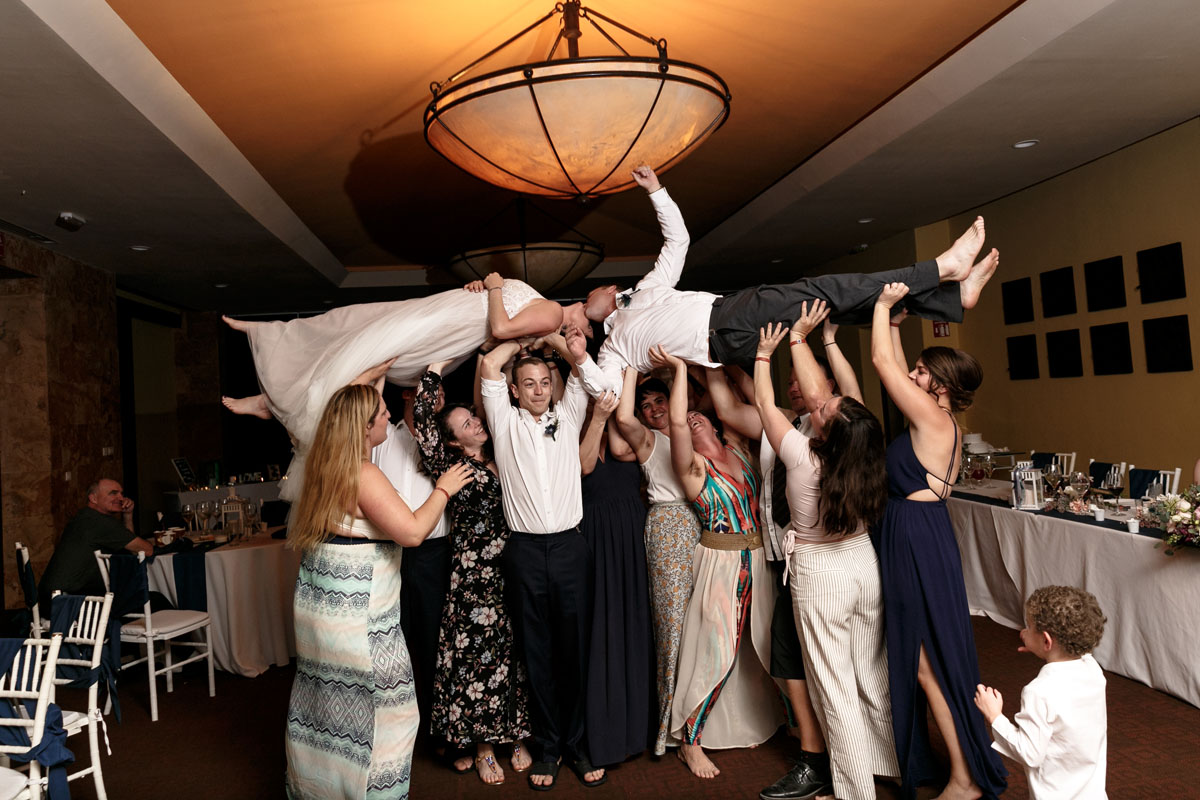 GuestsLoftNewlywedsForRecliningKiss