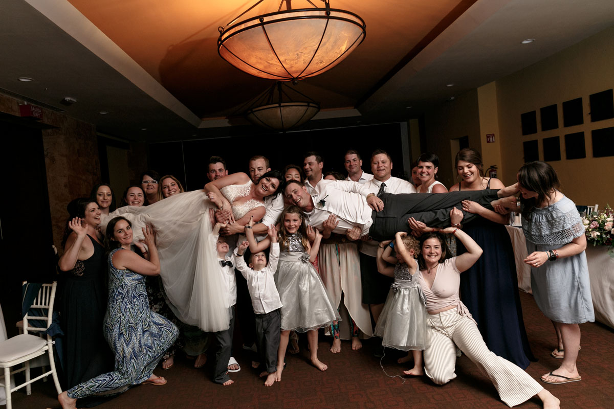 GuestsLoftNewlywedsForRecliningKiss