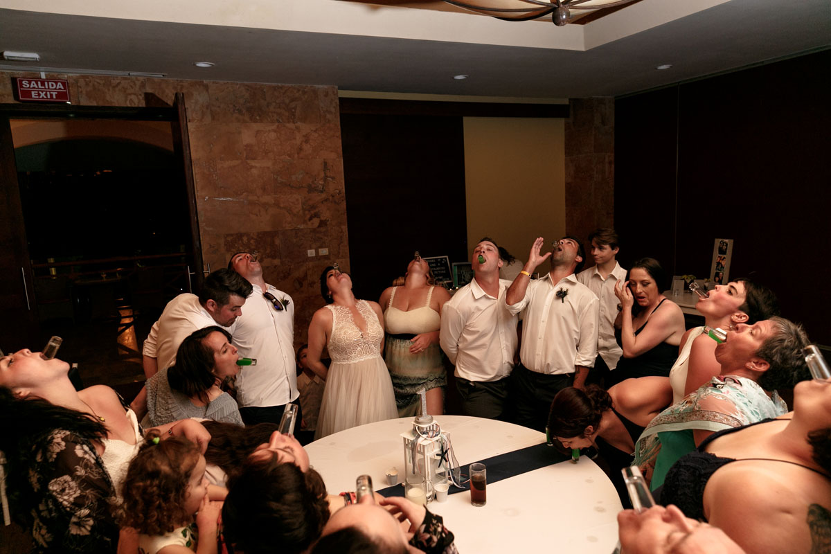 GuestsDrainBeveragesWithTheirMouths