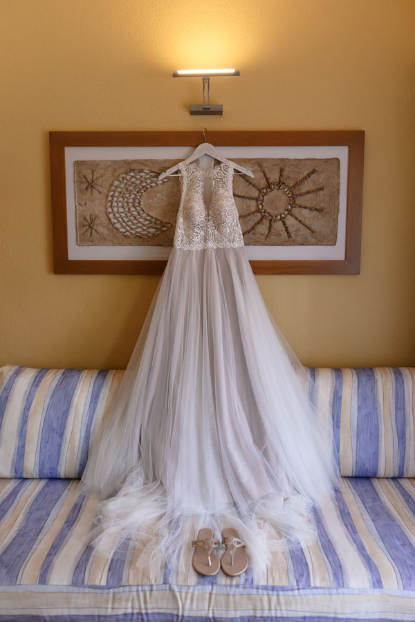 BeautifulBridalGownAndSandals