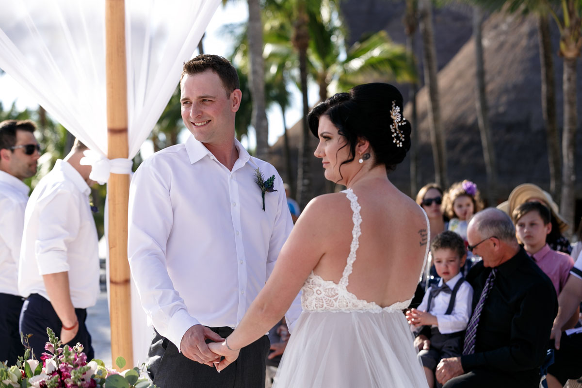 BarceloWeddingCoupleAtCeremony