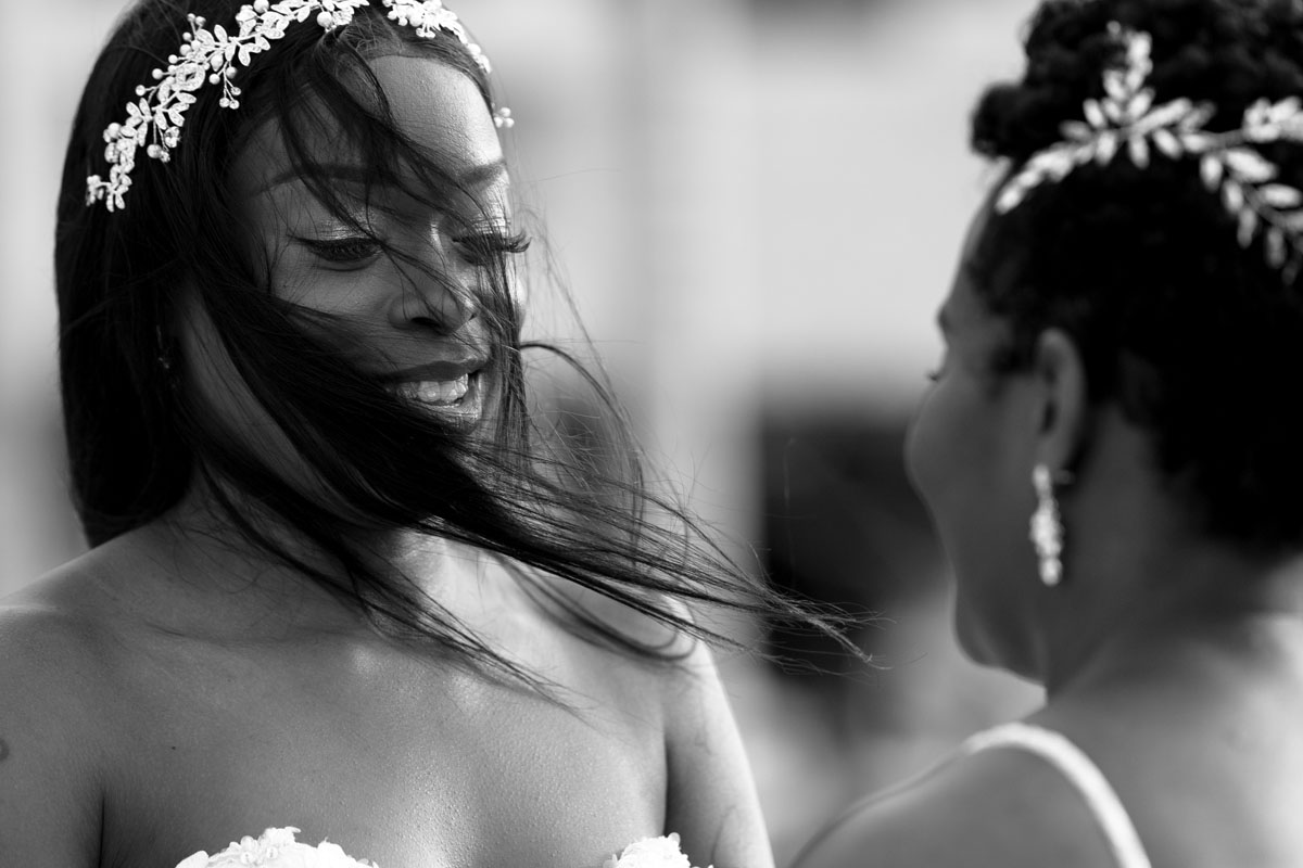 BridesSmileAtEachOther