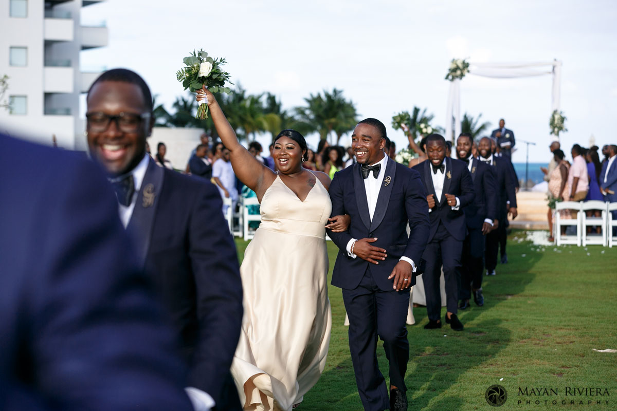 WeddingPartyCheersWalkingOut