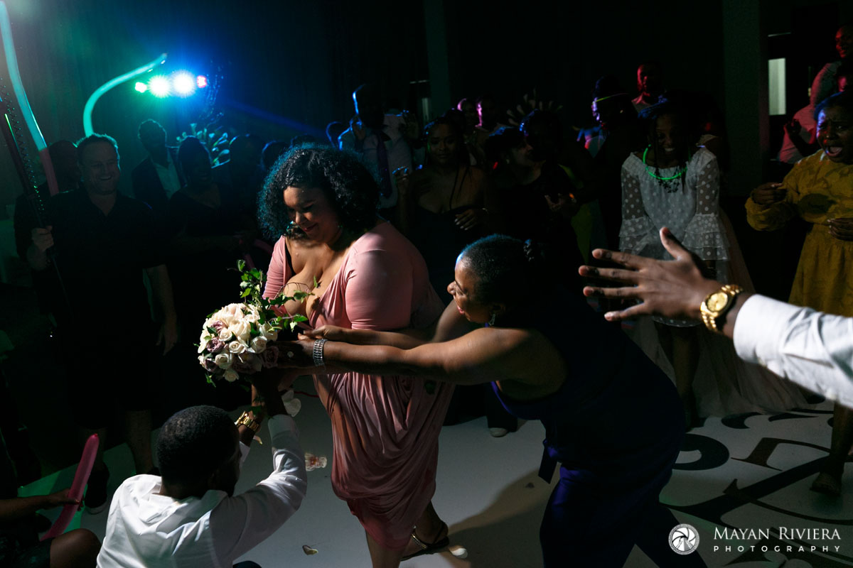 LadyCatchesBridalBouquet