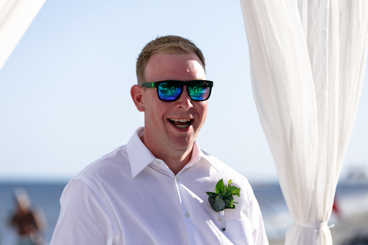 LaughingGroomAwaitsBridesArrival