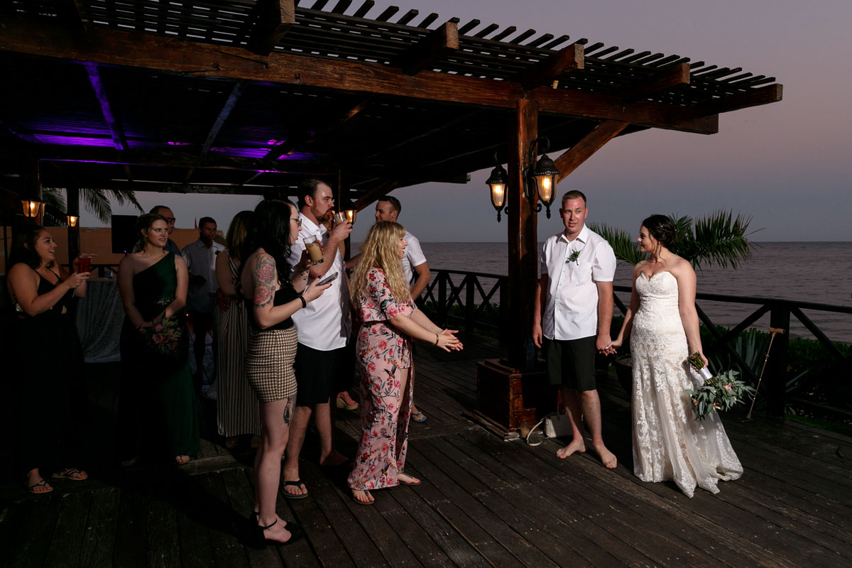 NowSapphireNewlywedsArriveAtReception