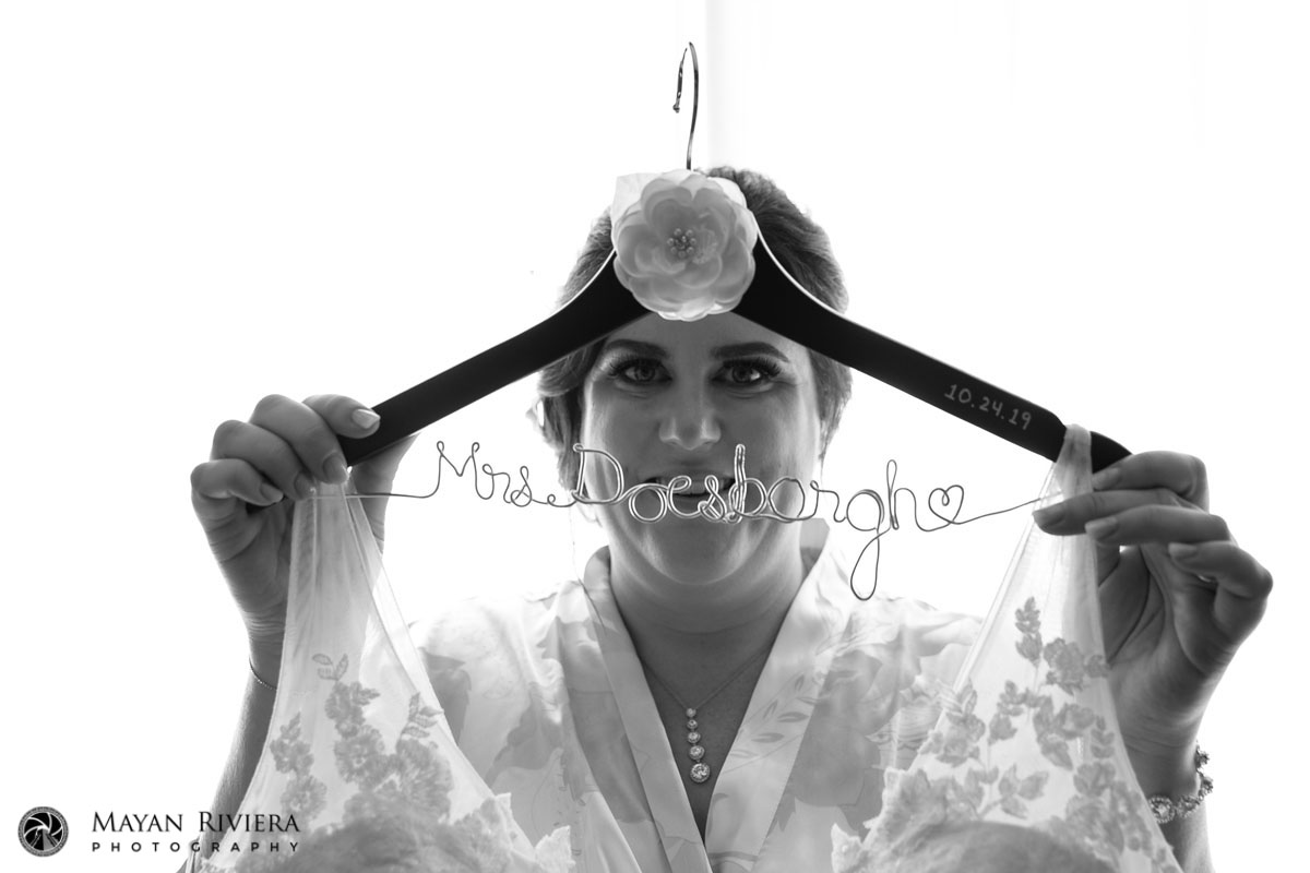 ORPBrideTeriHoldsNamedGownHanger