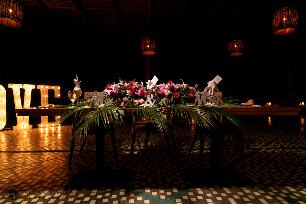 NewlywedsHeadTableAtReception