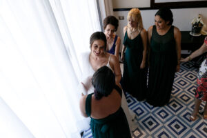 HelpingBrideMichelleGetReady