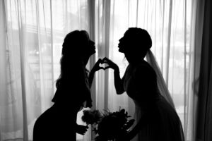 ORPBrideMichellePosesWithBridesmaid