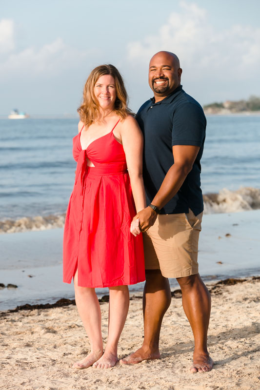 RyannAndWifePoseOnPuntaEsmeraldaBeachSmiling